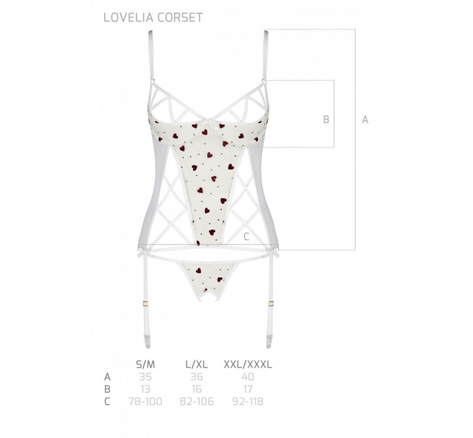 LOVELIA CORSET white S/M - Passion
