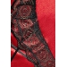 Корсет с пажами EVANE CORSET red 6XL/7XL - Passion, шнуровка, трусики