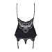 Obsessive 810-COR-1 corset & thong black L/XL