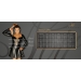 Комбинезон Noir Handmade F306 Mirage catsuit with jewelry rhinestone chain adorning the back - 3XL