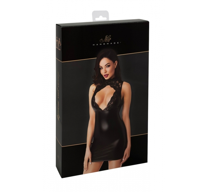 Платье Noir Handmade F343 Powerwetlook and lace mini skirt - L