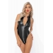 Боди Noir Handmade F294 Powerwetlook bodysuit with front zipper - 3XL