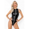 Боди Noir Handmade F294 Powerwetlook bodysuit with front zipper - 3XL