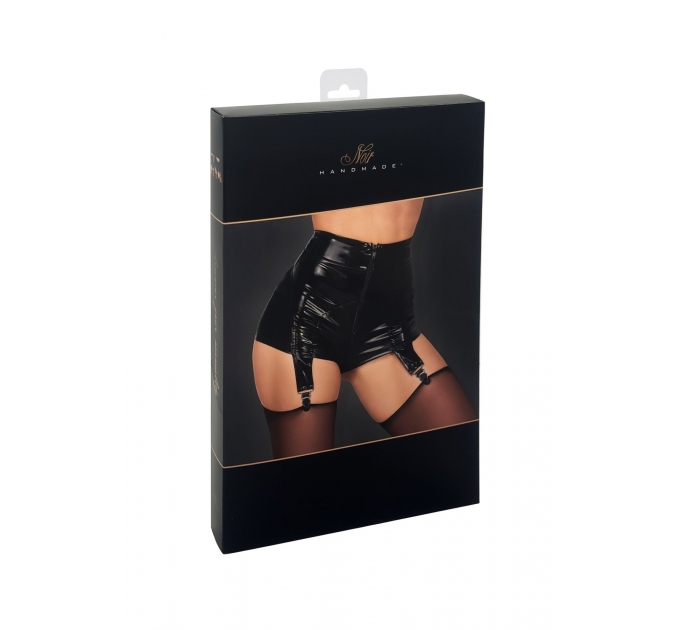 Шортики Noir Handmade F325 Glam suspender wetlook and vinyl shorts - S