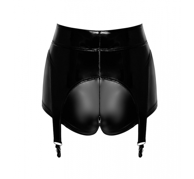 Шортики Noir Handmade F325 Glam suspender wetlook and vinyl shorts - S