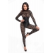 Комбинезон Noir Handmade F299 Enigma lace catsuit with underbust bodice - S