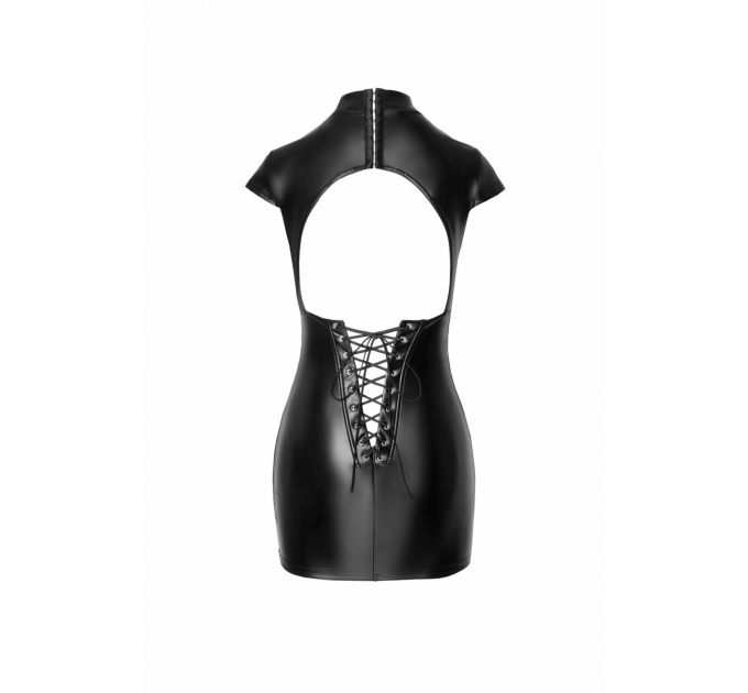 Платье Noir Handmade F309 Fantasy wetlook mini dress with lace up back - M