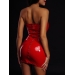 Платье лакированное красное “Соблазнительница Марго” XS/S, молния на всю длину сзади