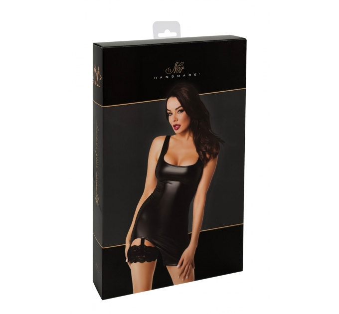 Платье Noir Handmade F344 Powerwetlook dress with garter - M