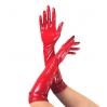 Глянцевые виниловые перчатки Art of Sex - Lora, размер М, цвет Красный