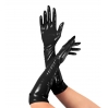 Глянцевые виниловые перчатки Art of Sex - Lora, размер М, цвет Черный