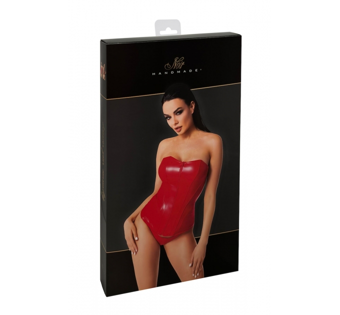 Корсет Noir Handmade F355 Red powerwetlook corset - XL