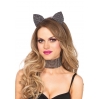 Leg Avenue Cat ear headband & choker set Black