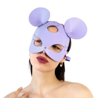 Кожаная маска зайки Art of Sex - Mouse Mask, цвет Лавандовый