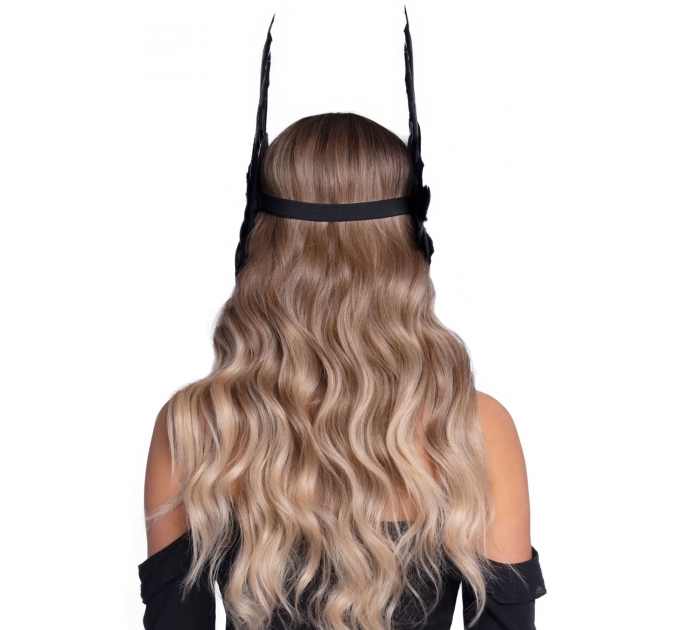 Leg Avenue Feather headband Black