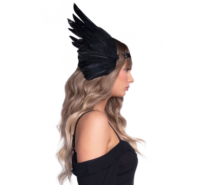 Leg Avenue Feather headband Black