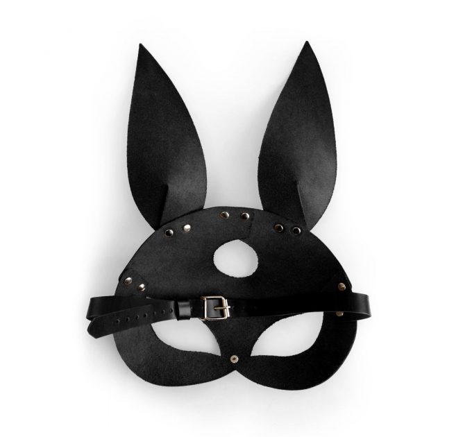 Кожаная маска Зайки Art of Sex - Bunny mask, цвет Черный