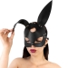 Кожаная маска Зайки Art of Sex - Bunny mask, цвет Черный