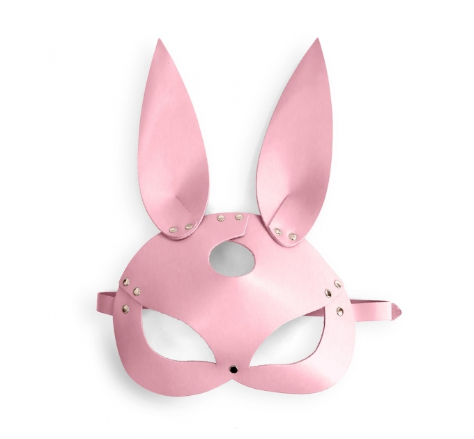 Кожаная маска Зайки Art of Sex - Bunny mask, цвет Розовый