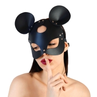 Кожаная маска зайки Art of Sex - Mouse Mask, цвет Черный
