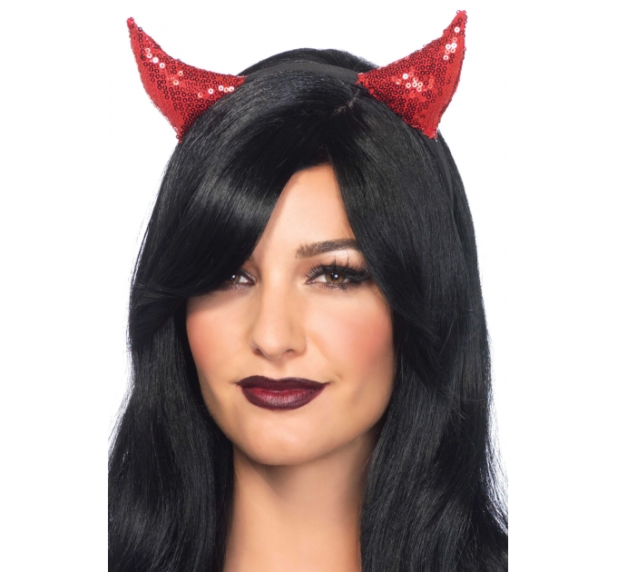 Leg Avenue Sequin devil horns Red