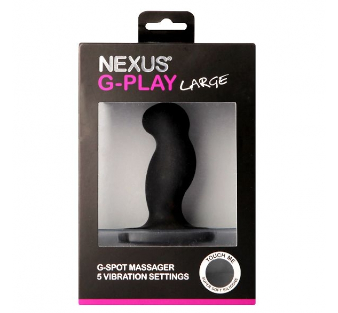 Вибромассажер простаты Nexus G-Play Large Black, 2-в-1 массажер+анальная пробка, макс диаметр 3,5см