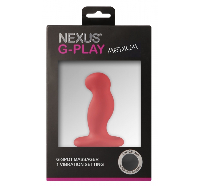 Вибромассажер простаты Nexus G-Play Plus M Red, макс диаметр 3см, перезаряжаемый