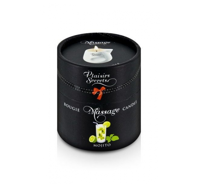 Массажная свеча Plaisirs Secrets Mojito (80 мл) подарочная упаковка, керамический сосуд