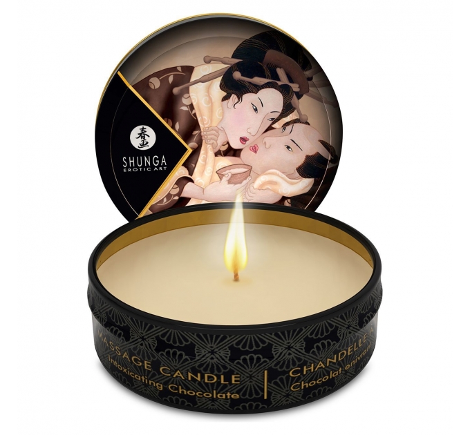 Массажная свеча Shunga Mini Massage Candle - Intoxicating Chocolate (30 мл) с афродизиаками