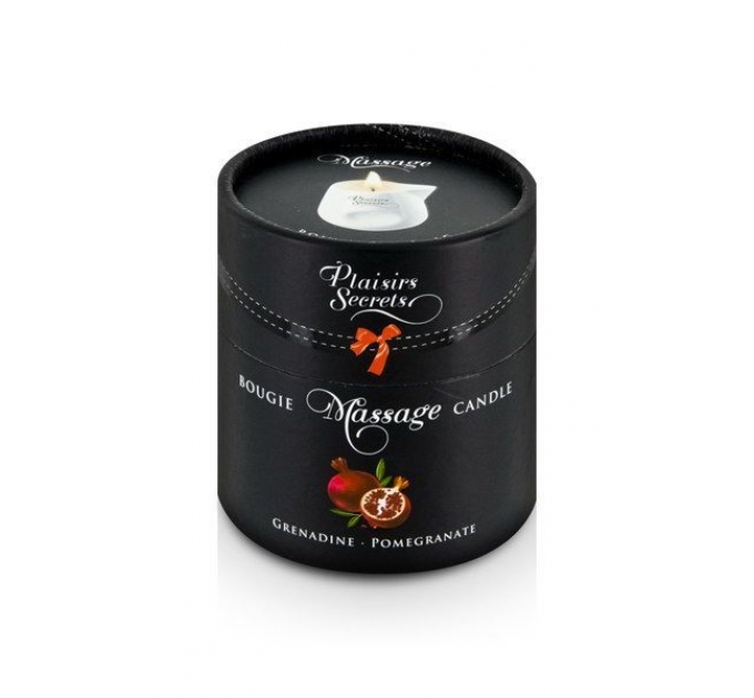 Массажная свеча Plaisirs Secrets Pomegranate (80 мл) подарочная упаковка, керамический сосуд