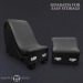 Секс-кресло с подушками Master Series Kinky Sex Lounge with Cushions - Black