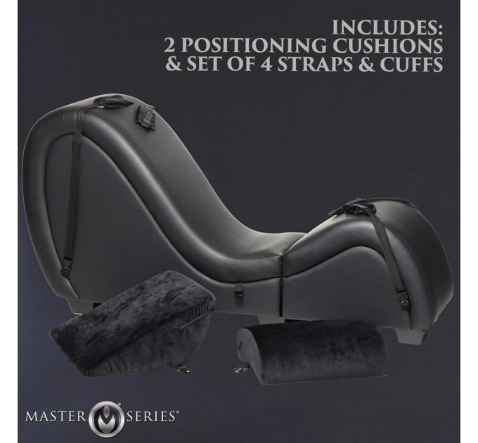 Секс-кресло с подушками Master Series Kinky Sex Lounge with Cushions - Black