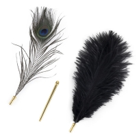 Щекоталка LOCKINK SEVANDA Natural Peacock Flirting Feather Tickler, перо павлина