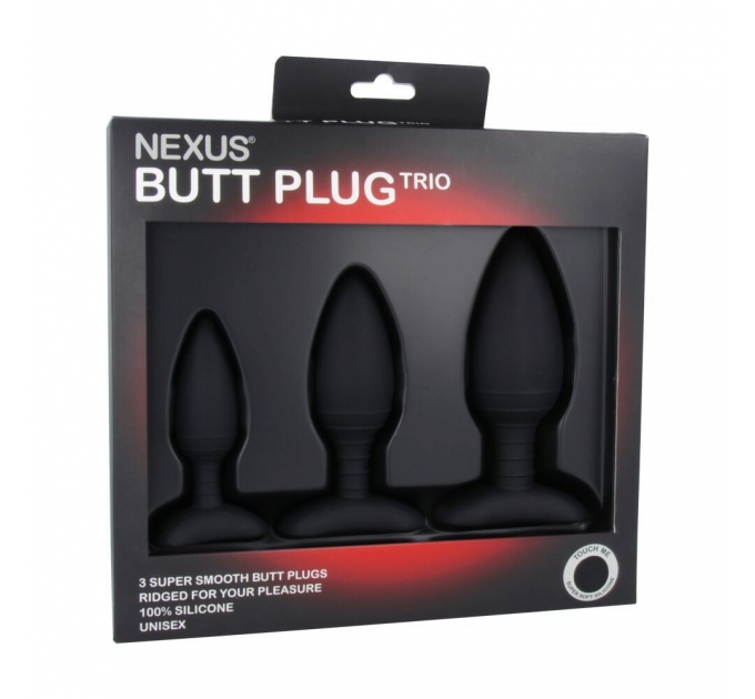 Набор анальных пробок Nexus Butt Plug Trio, макс. диаметр 3см - 4см - 5см