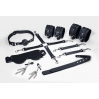 Набор Feral Feelings BDSM Kit 7 Black, наручники, поножи, коннектор, маска, паддл, кляп, зажимы