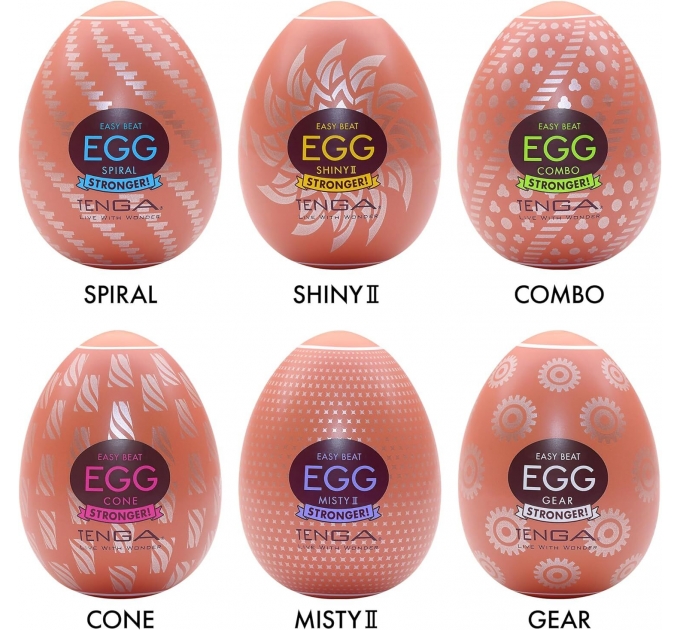 Набор мастурбаторов-яиц Tenga Egg Hard Boilded II Pack (6 яиц)