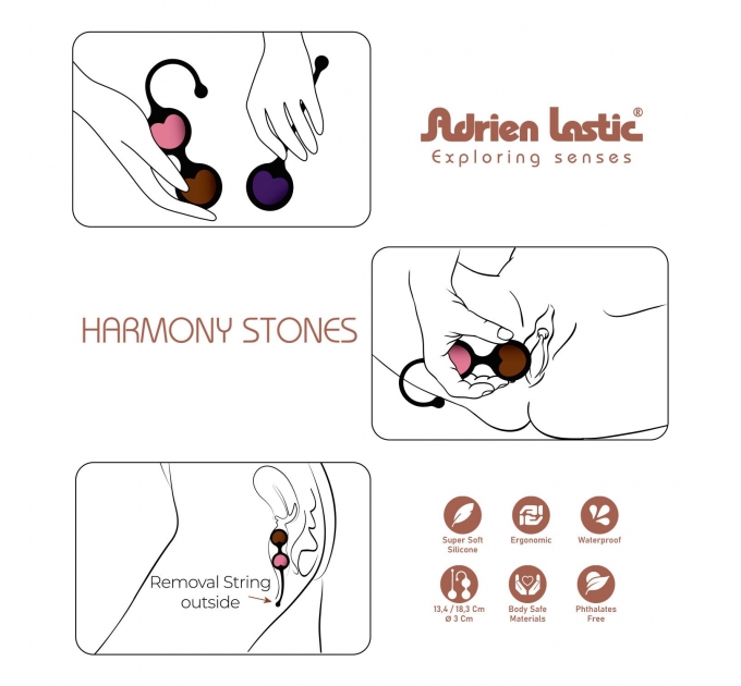 Вагинальные шарики Adrien Lastic Harmony Stones