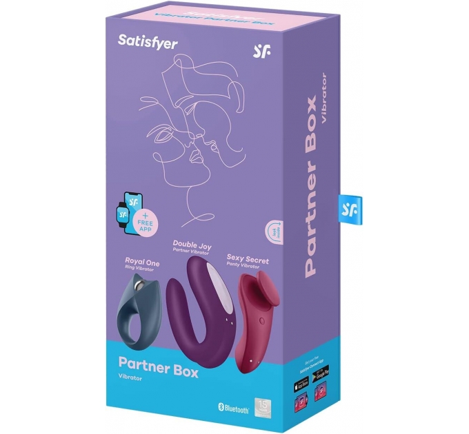 Набор Satisfyer Partner Box 3 (Double Joy, Sexy Secret + Royal One)