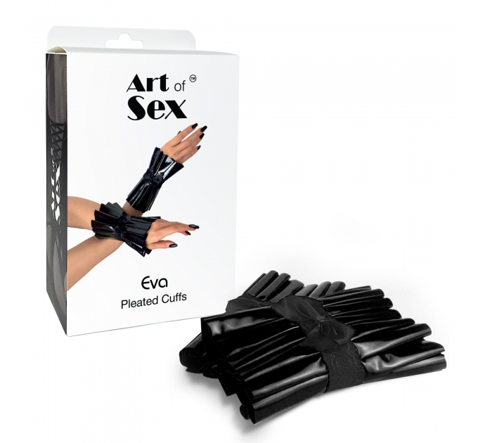 Плиссированные манжеты на руки Art of Sex - Eva, цвет черный