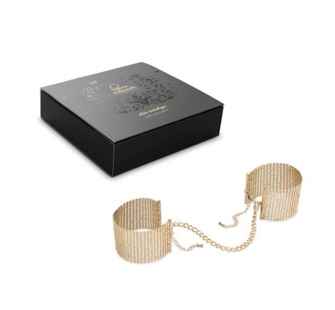 Наручники Bijoux Indiscrets Desir Metallique Handcuffs - Gold, металлические, стильные браслеты