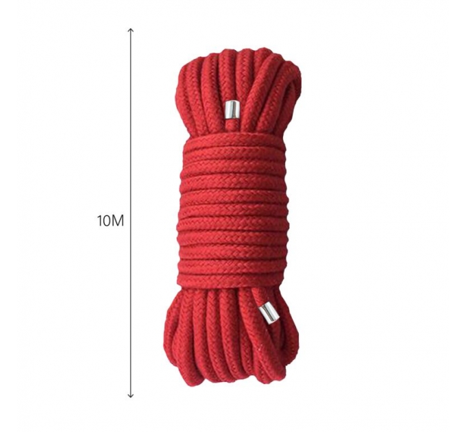 Веревка для BDSM BTB Bondage Rope Red, длина 10 м, диаметр 65 мм, полиэстер