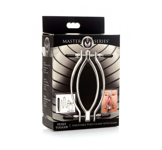 Зажим для половых губ с поводком Master Series Pussy Tugger Adjustable Vagina Clamp with Chain