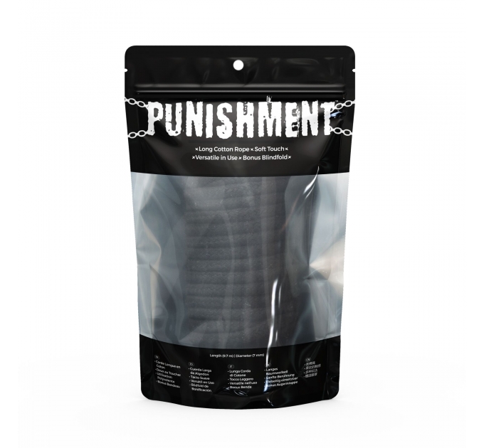 Веревка для шибари Punishment - Bondage Rope – Black