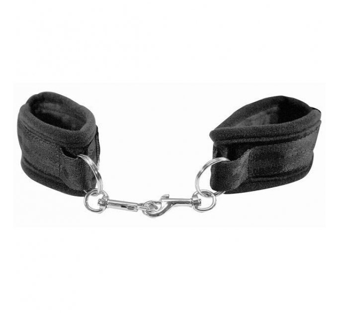 Наручники Sex and Mischief - Beginners Handcuffs Black тканевые
