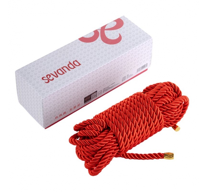 Веревка для шибари LOCKINK SEVANDA Shibari Pratice Rope Red, 8 метров