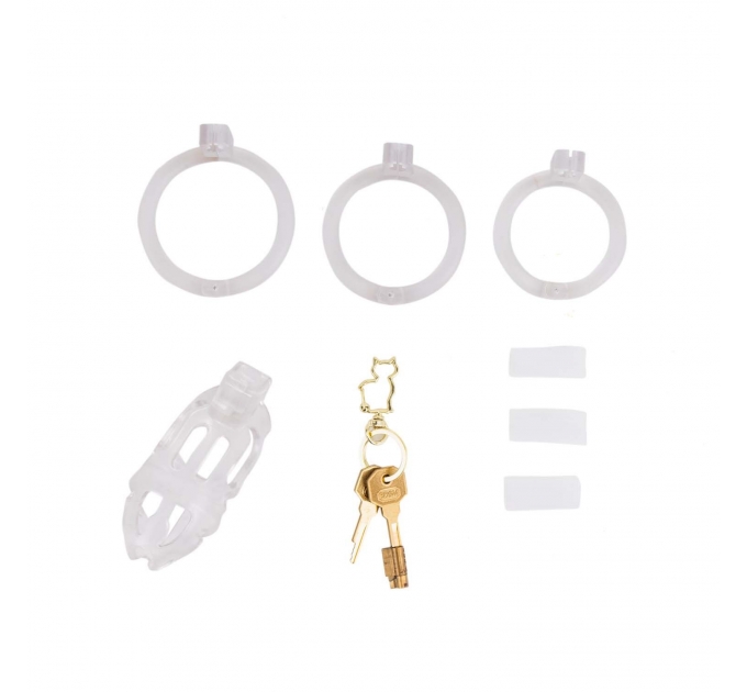 Клетка для пениса LOCKINK SEVANDA Plastic Penis Chastity Cage - Transparent