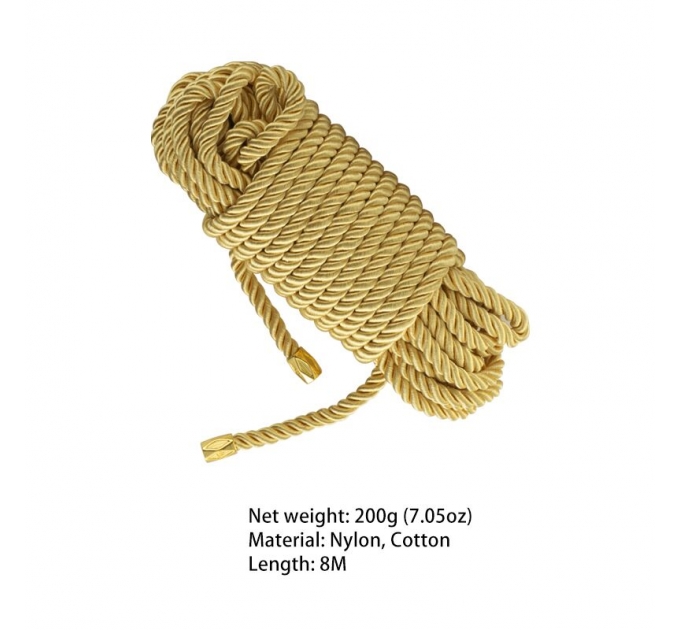 Веревка для шибари LOCKINK SEVANDA Shibari Pratice Rope Golden, 8 метров