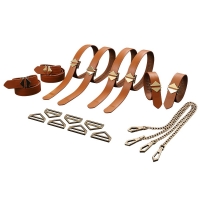 Набор из 8 ремней для связывания LOCKINK 8-Bondage-Straps Restraint Set - Brown