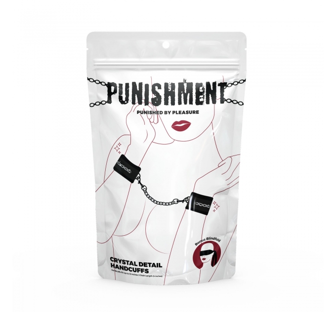 Наручники Punishment - Crystal Detail Handcuffs – Black