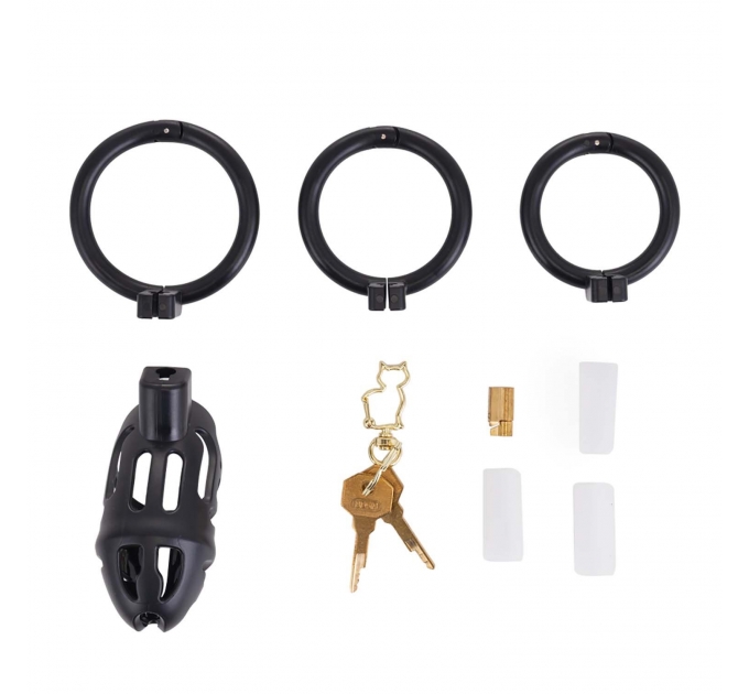 Клетка для пениса LOCKINK SEVANDA Plastic Penis Chastity Cage - Black